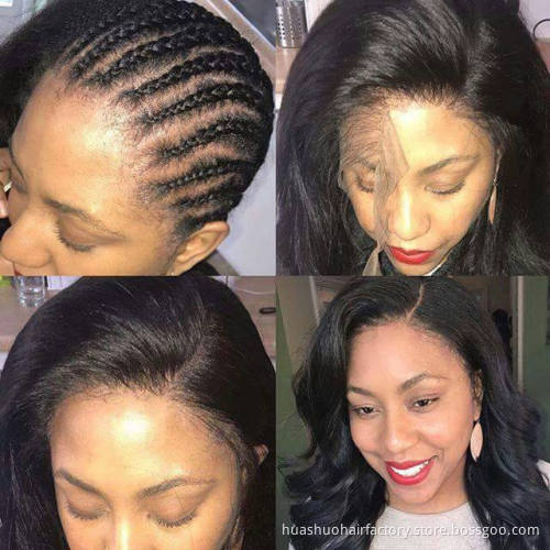 Huashuo Vendor Hd Transparent Swiss Lace Front Wig Human Hair 360 Lace Frontal Wig Glueless Brazilian 100% Virgin Full Lace Wig